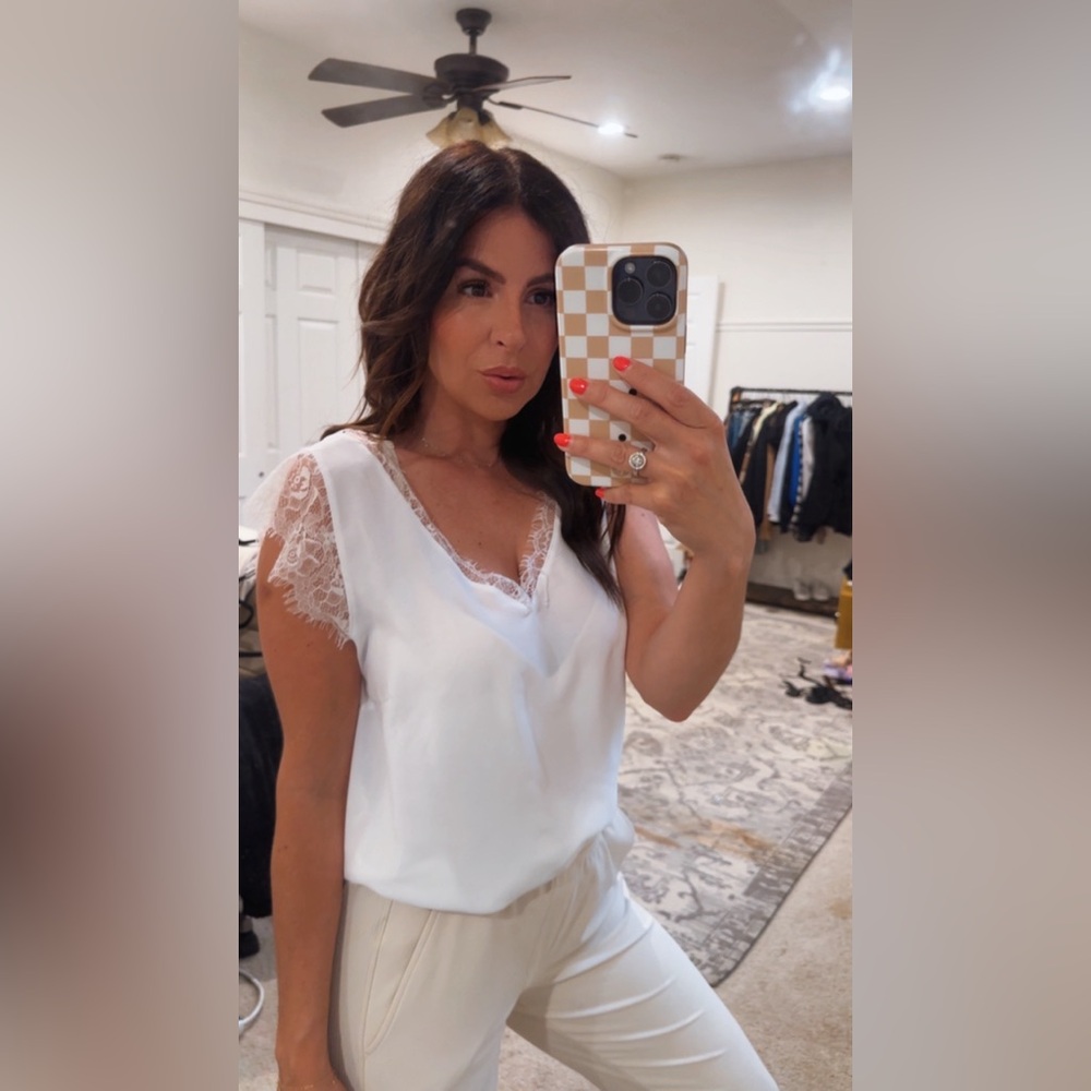 White lace top